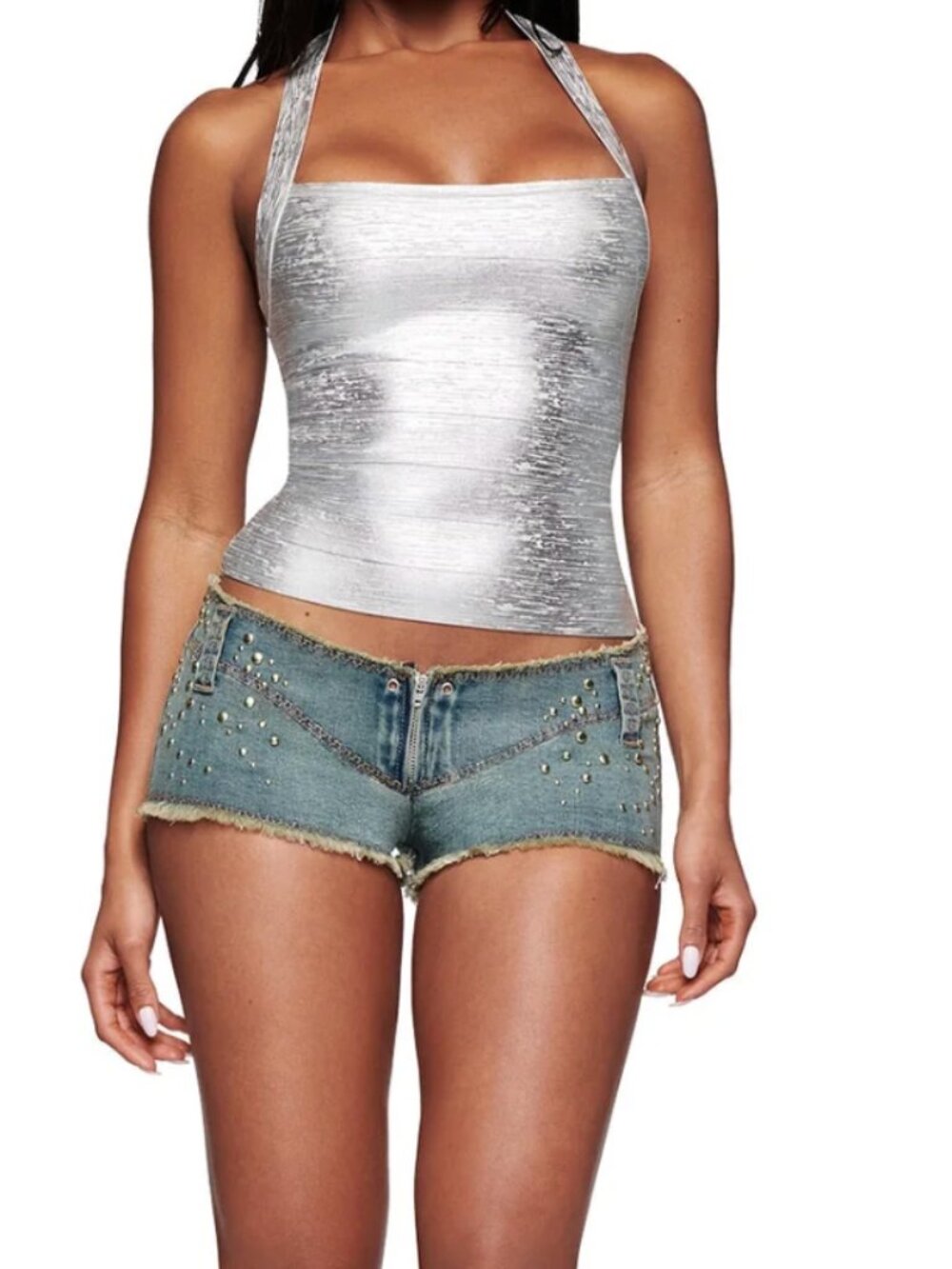 AIDEN PLATINUM BANDAGE TOP